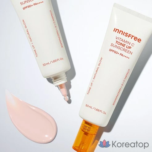 Солнцезащитный крем Innisfree Vita C Blemish Tone-Up SPF50+ PA++++
