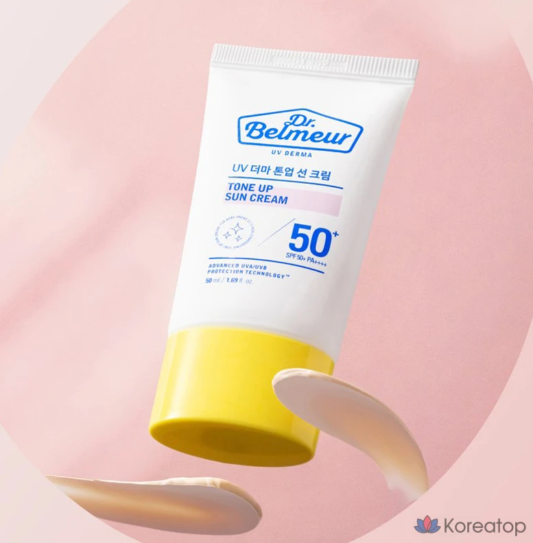Солнцезащитный крем The Face Shop Dr. Belmer UV Derma Tone-Up SPF50+ PA++++, 50 мл, 1 шт.
