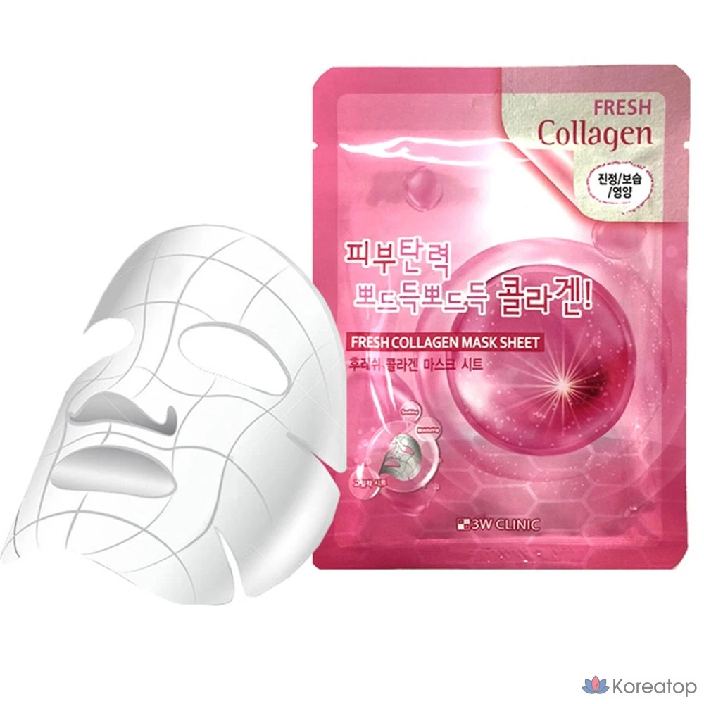 Тканевая маска для лица 3W Clinic Collagen Mask Sheet, 10 шт., фото 2
