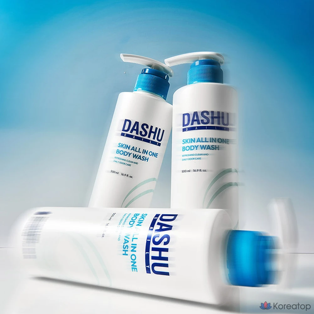 Гель для душа DASHU Daily Skin All-in-One с ароматом морской воды, 500 мл, 1 шт.