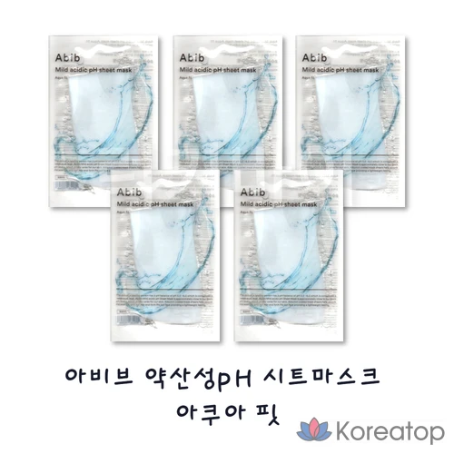 Тканевая маска для лица Abib с мягким кислым pH, Aqua Fit, 1 упаковка, 5 штук