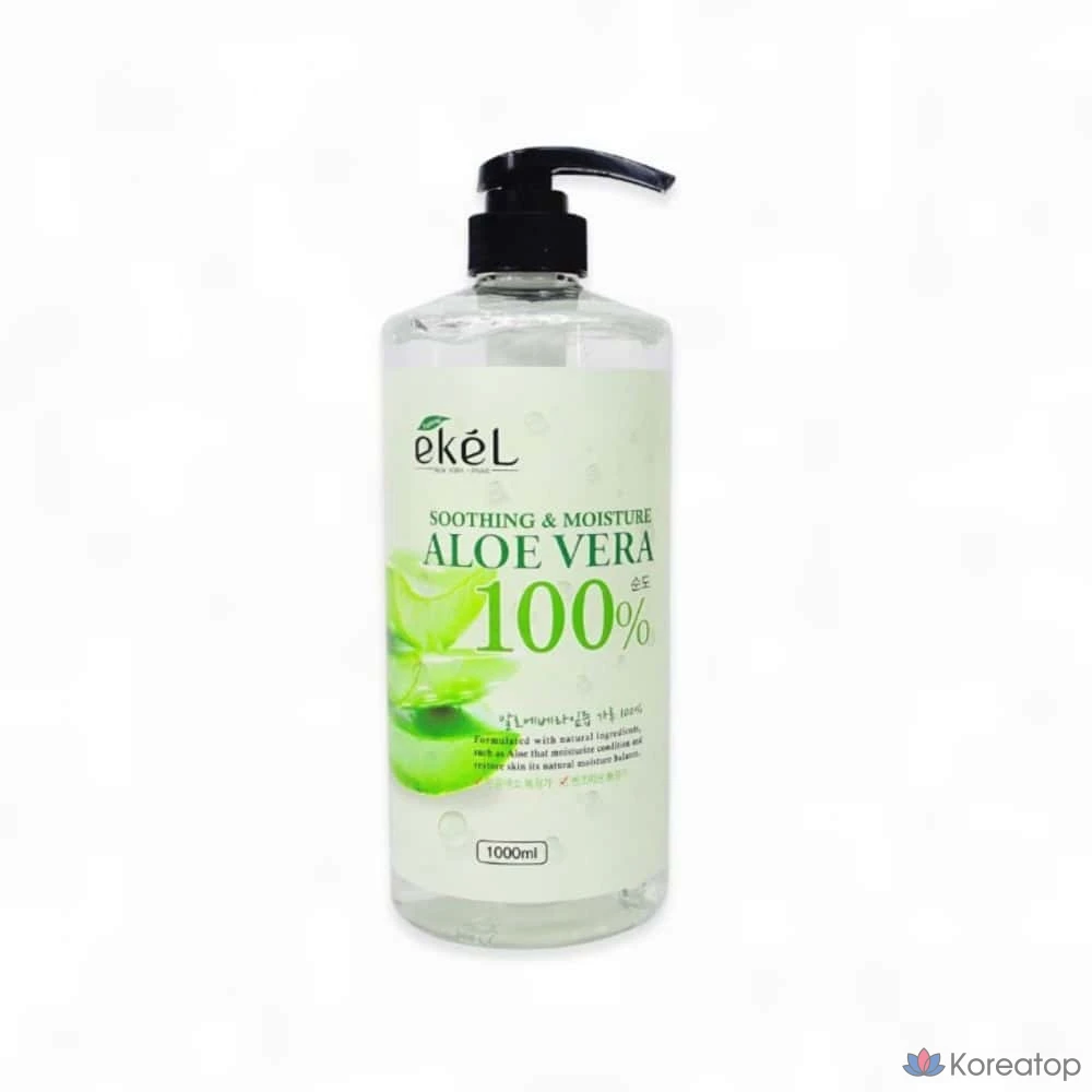 Увлажняющий гель с алоэ Ekel Aloe Soothing Gel, 1000 мл, 1 шт., фото 2