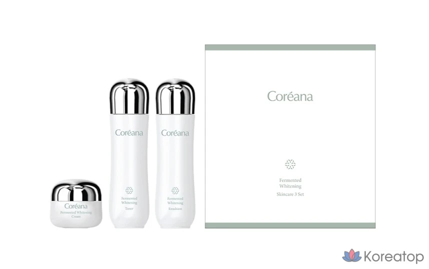 Набор для ухода Coreana Fermentation Whitening 3-piece Set, 1 шт.