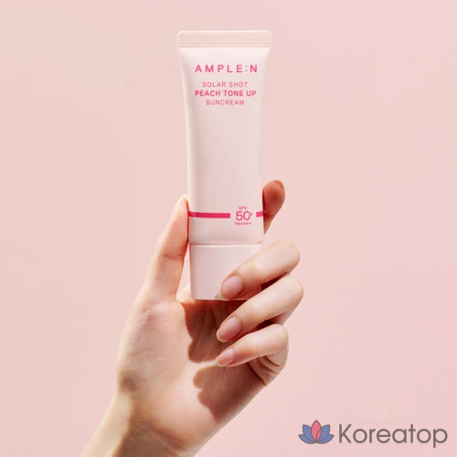 Солнцезащитный крем AMPLE:N Solar Shot Peach Tone-Up Sunscreen SPF50+ PA++++, 40 мл, 1 шт.