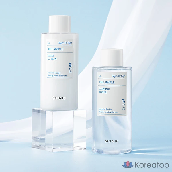 Тоник Scinic Simple большой емкости + лосьон большой емкости, 1 шт.