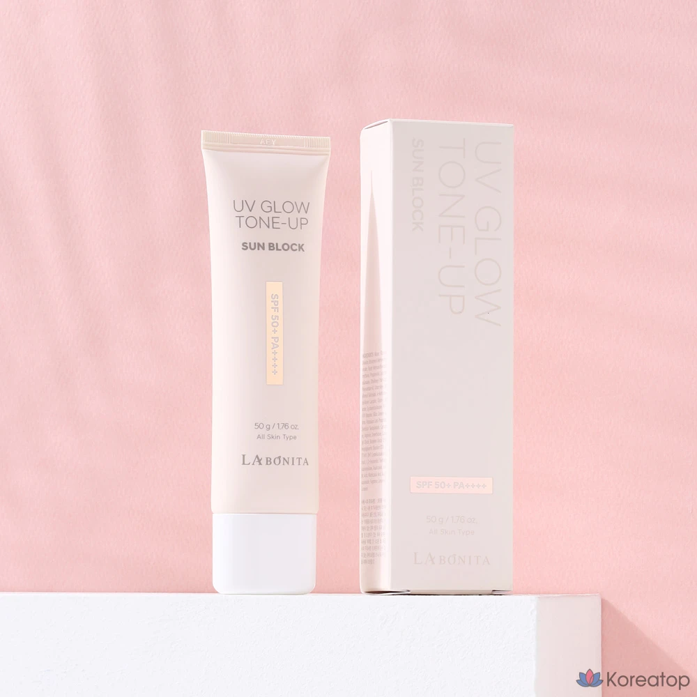Солнцезащитный крем Labonita UV Glow Tone-Up, SPF50+ PA++++, розовый тонирующий, 1 шт., 50 г