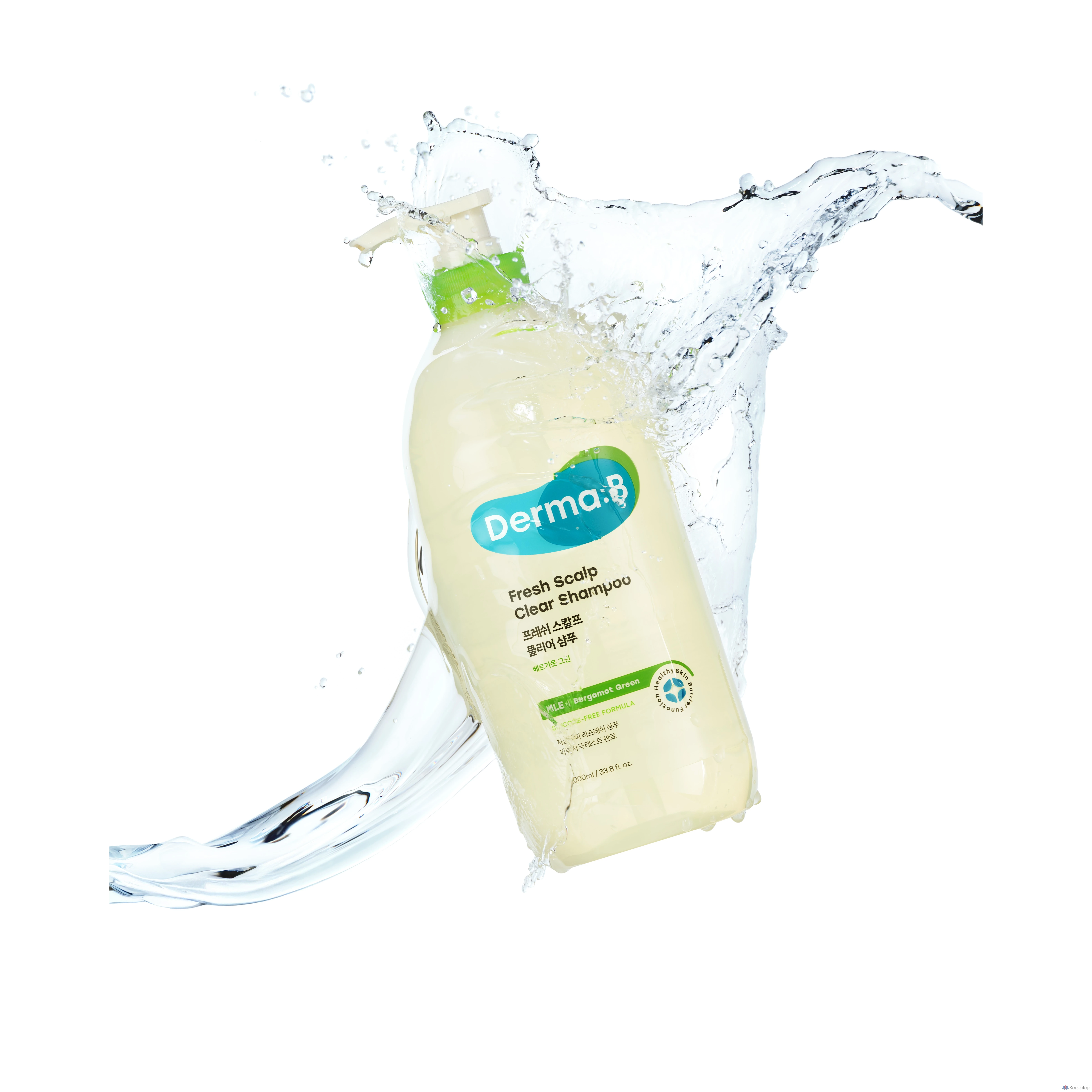 Шампунь DERMA:B Fresh Scalp Clear Shampoo Bergamot Green, 1 л, 1 шт.