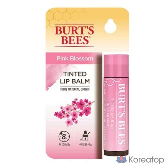 Бальзам для губ Burt's Bees Tinted Lip Balm, оттенок Pink Blossom, 4.25 г, 1 шт.