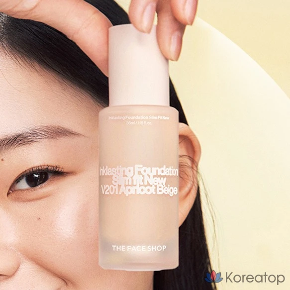 Тональный крем The Face Shop Ink Lasting Foundation Healthy Glow, оттенок C201 True Beige, 1 шт., фото 2