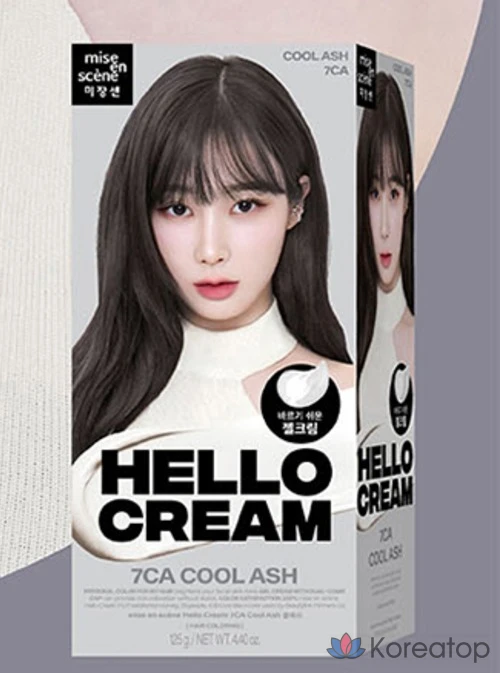 Краска для волос Mise en Scene New Hello Cream, цвет «Холодный пепельный», 1 шт.