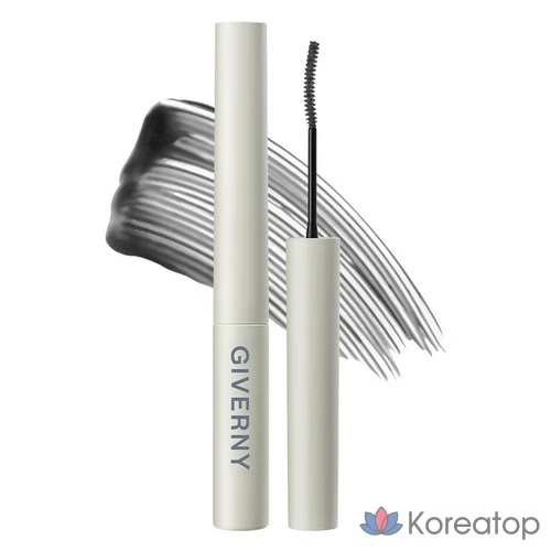 Тушь для ресниц Giverny Sensitive, плотная, фиксирующая, 3 г, Прозрачная, черная, 1 шт