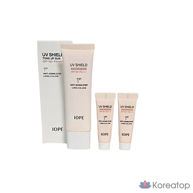 Солнцезащитный крем IOPE UV Shield Essential Tone-Up SPF50+ PA++++, 1 комплект, 70 мл
