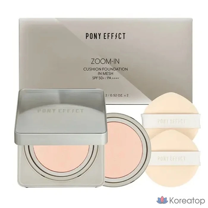 Кушон Pony Effect Zoom In Mesh Cushion, оттенок Rosy Ivory, 1 шт.