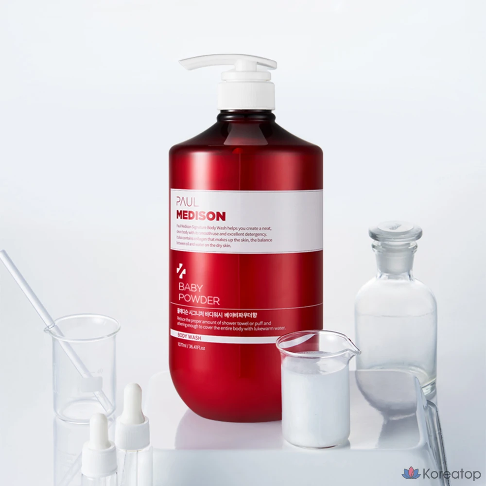 Гель для душа PAUL MEDISON Signature с ароматом детской присыпки, 1,077 л, 1 шт.