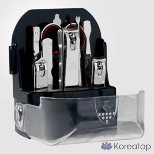 Набор для ухода Three Seven 777 Spaceship Nail Clipper 8-piece Set, Silver, 1 шт.