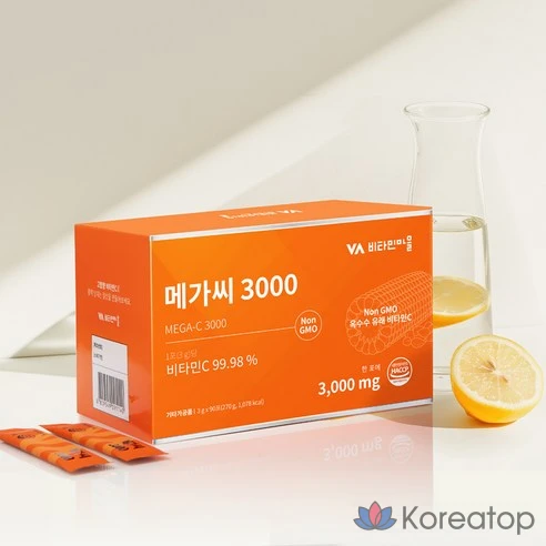 Витаминный порошок с витамином С Vitamin Village Mega C 3000, 270 г