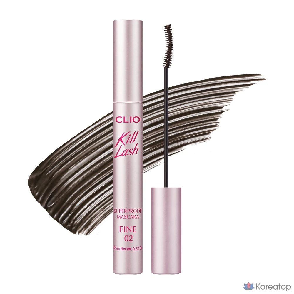 Тушь для ресниц Clio Kill Lash Superproof Mascara Fine, № 2, коричневый мусс, 1 шт.