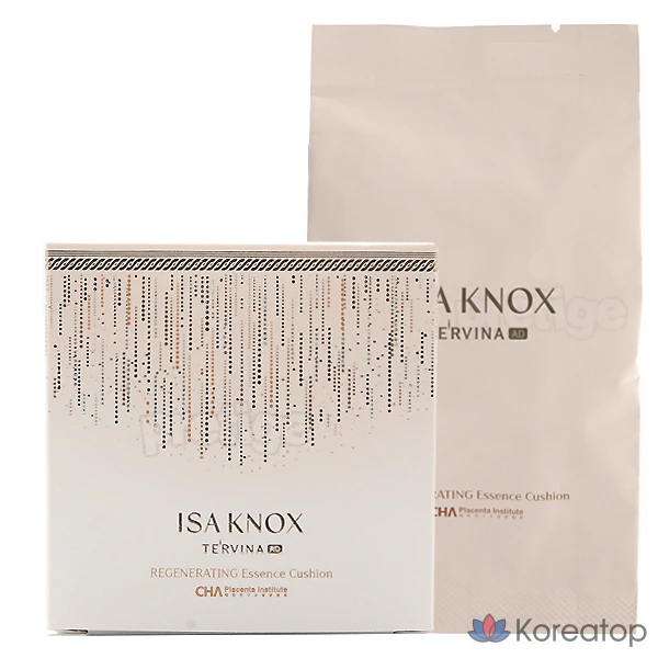 Сменный блок для тонального крема Isa Knox Tervina AD Advanced Regenerating Essence Cushion Refill 15 г, оттенок Essence Cushion Refill № 21, светло-бежевый, 1 шт.