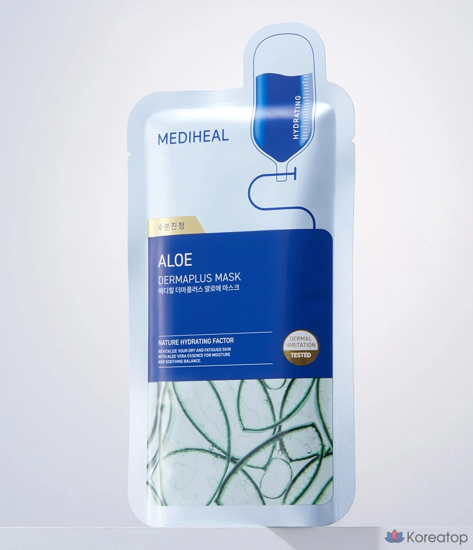 Тканевая маска для лица MEDIHEAL Dermaplus Aloe Mask, 30 шт., фото 2