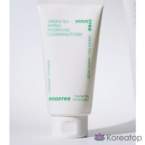 Пенка кремообразная очищающая с аминокислотами зеленого чая INNISFREE, 150 г