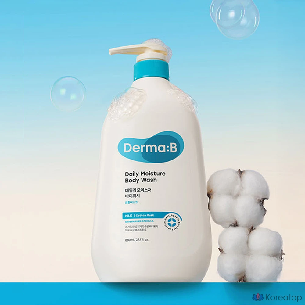 Гель для душа DERMA:B Daily Moisture, 880 мл, 1 шт.