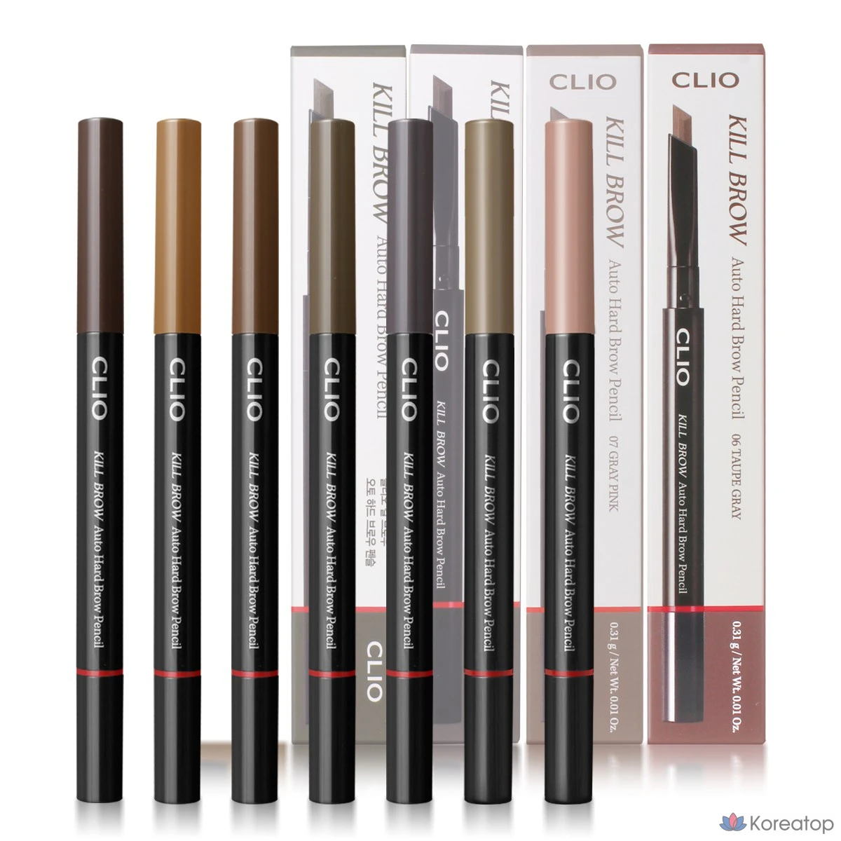 Карандаш для бровей Clio Killbrow Auto Hard Brow Pencil, 06 серо-коричневый, 1 шт.