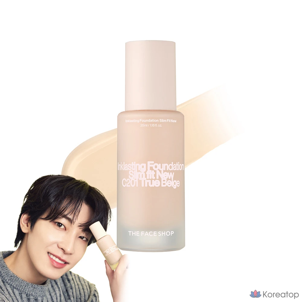 Тональный крем The Face Shop Ink Lasting Foundation Slim Fit New, 35 мл, C201, 1 шт.