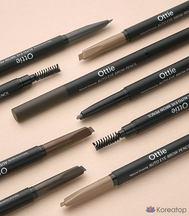 Карандаш для бровей Ottie Natural Drawing Auto Eyebrow Pencil, оттенок 05, светло-коричневый, 1 шт., фото 7