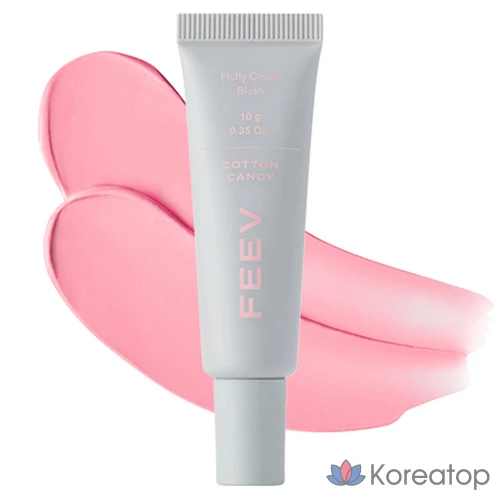 Пушистые румяна FEEV, 10 г, 1 шт., цвет «Сахаровая вата».