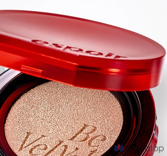 Бархатная подушка Espoir Pro Tailor Be, 13 г, пуховая набивка, № 23, бежевая, 1 шт., фото 4