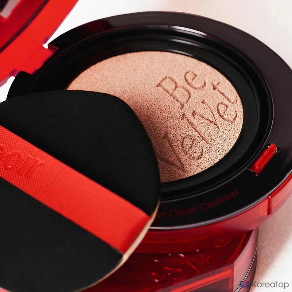 Бархатная подушка Espoir Pro Tailor Be, 13 г, пуховая набивка, № 23, бежевая, 1 шт., фото 5