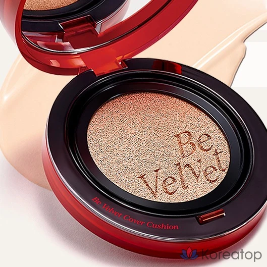 Бархатная подушка Espoir Pro Tailor Be, 13 г, пуховая набивка, № 23, бежевая, 1 шт., фото 6