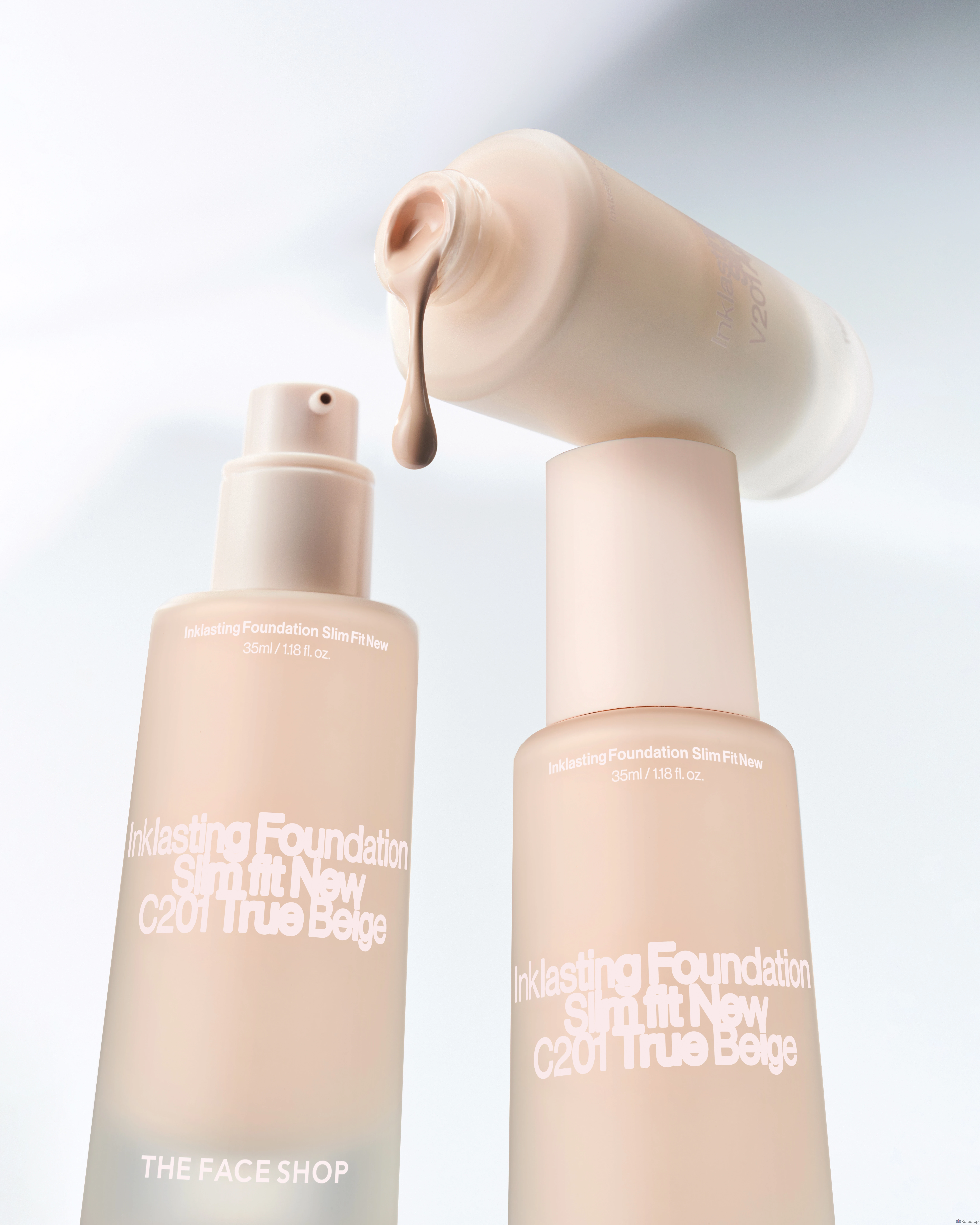 Тональный крем The Face Shop Ink Lasting Foundation Slim Fit New, 35 мл, C201, 1 шт., фото 6