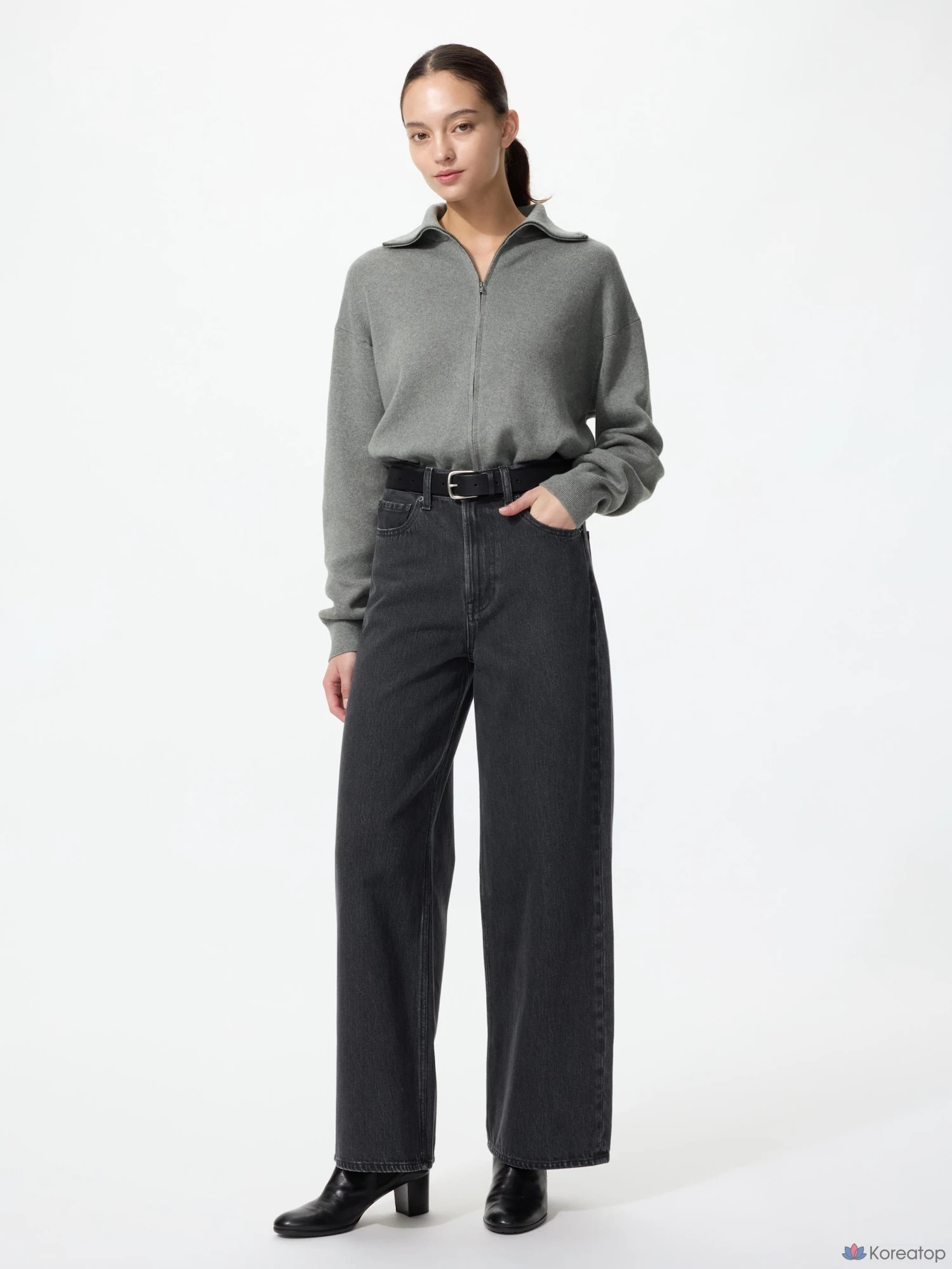 Джинсы Uniqlo High-Rise Wide Jeans