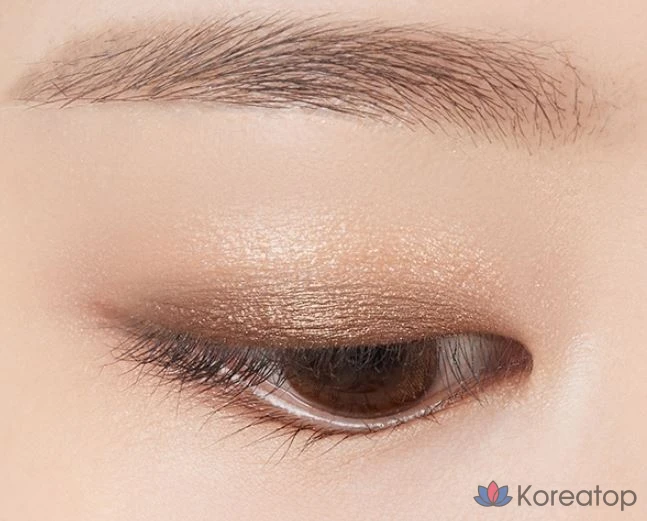 Набор двухцветных теней для век Merythod, оттенок «Золотистый орех» + «Звездный коралл», 1 шт., фото 5