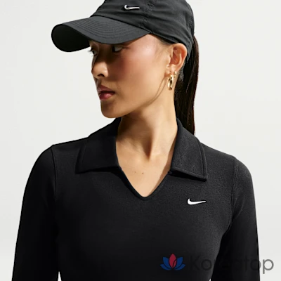 Поло женское Nike Sportswear Tight Long-Sleeve Cropped Polo