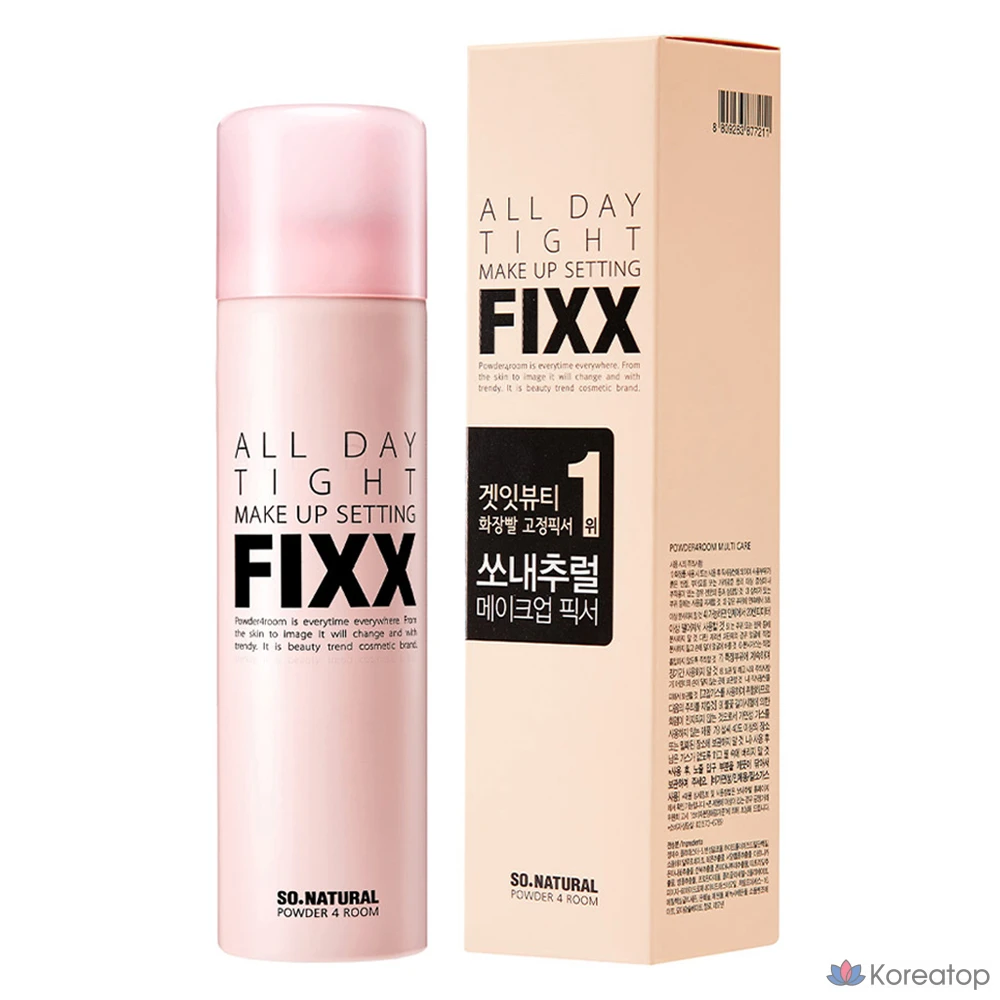 Фиксатор макияжа So Natural Powder Forum All Day Tight Makeup Setting Fixer, 100 мл, 1 шт.