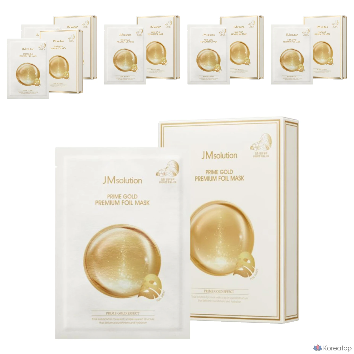 Маска для лица JM Solution Prime Gold Premium Foil Mask, 35 мл, 10 штук, 6 штук