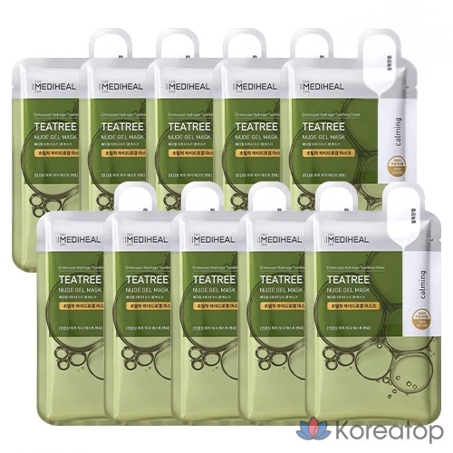 Гелевая маска Mediheal Tea Tree Nude, 10 штук, 1 упаковка