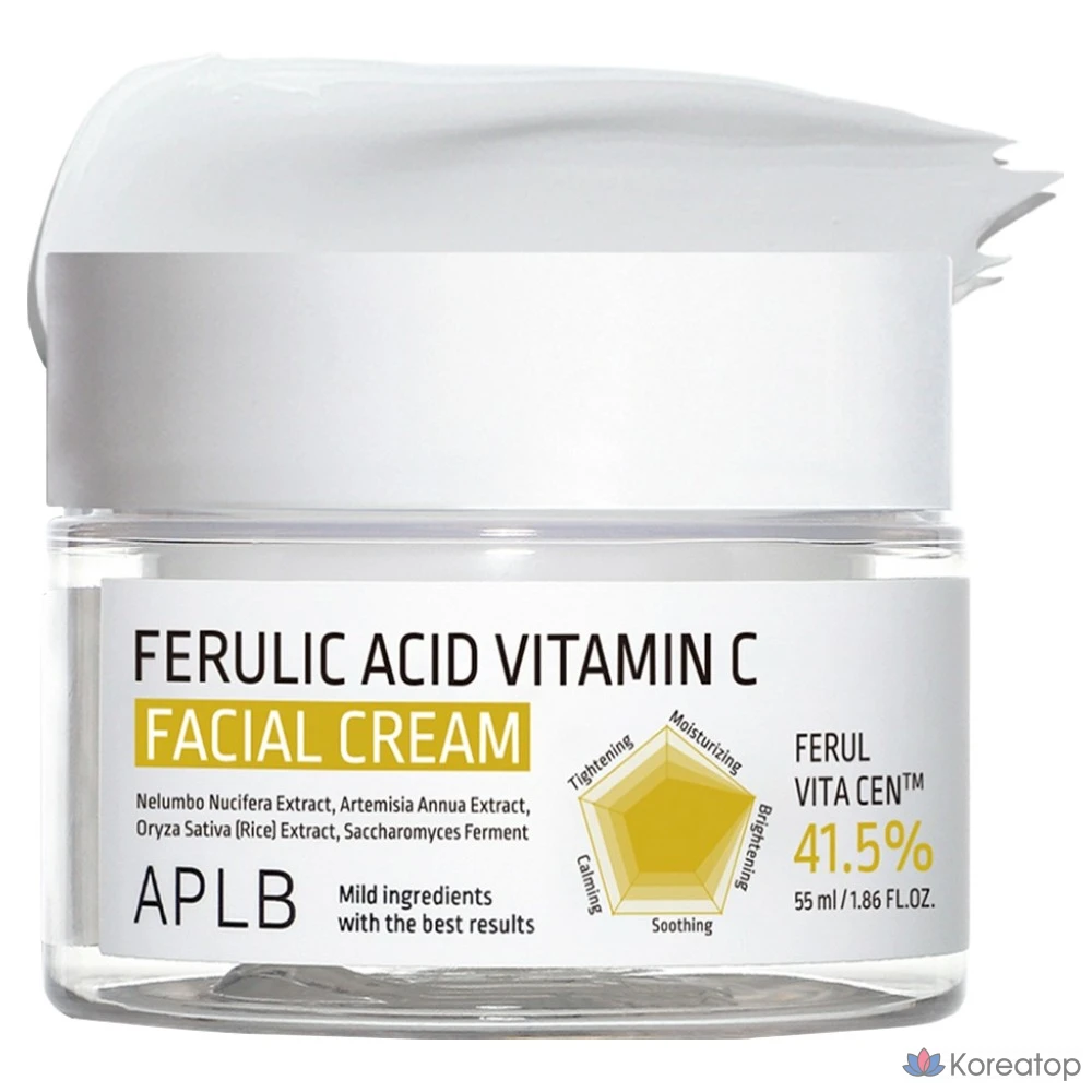 Крем для лица APLB с ферульной кислотой и витамином С, 55 мл, 1 шт.