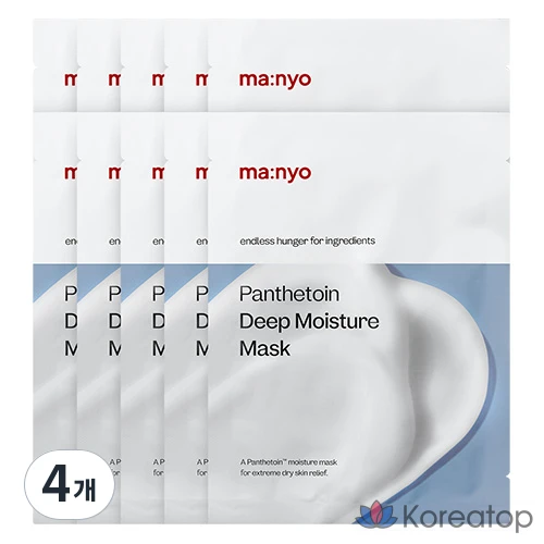 Увлажняющая маска Manyo Factory Pantetoin Deep Moisture Mask 30 г, 10 штук, 4 упаковки