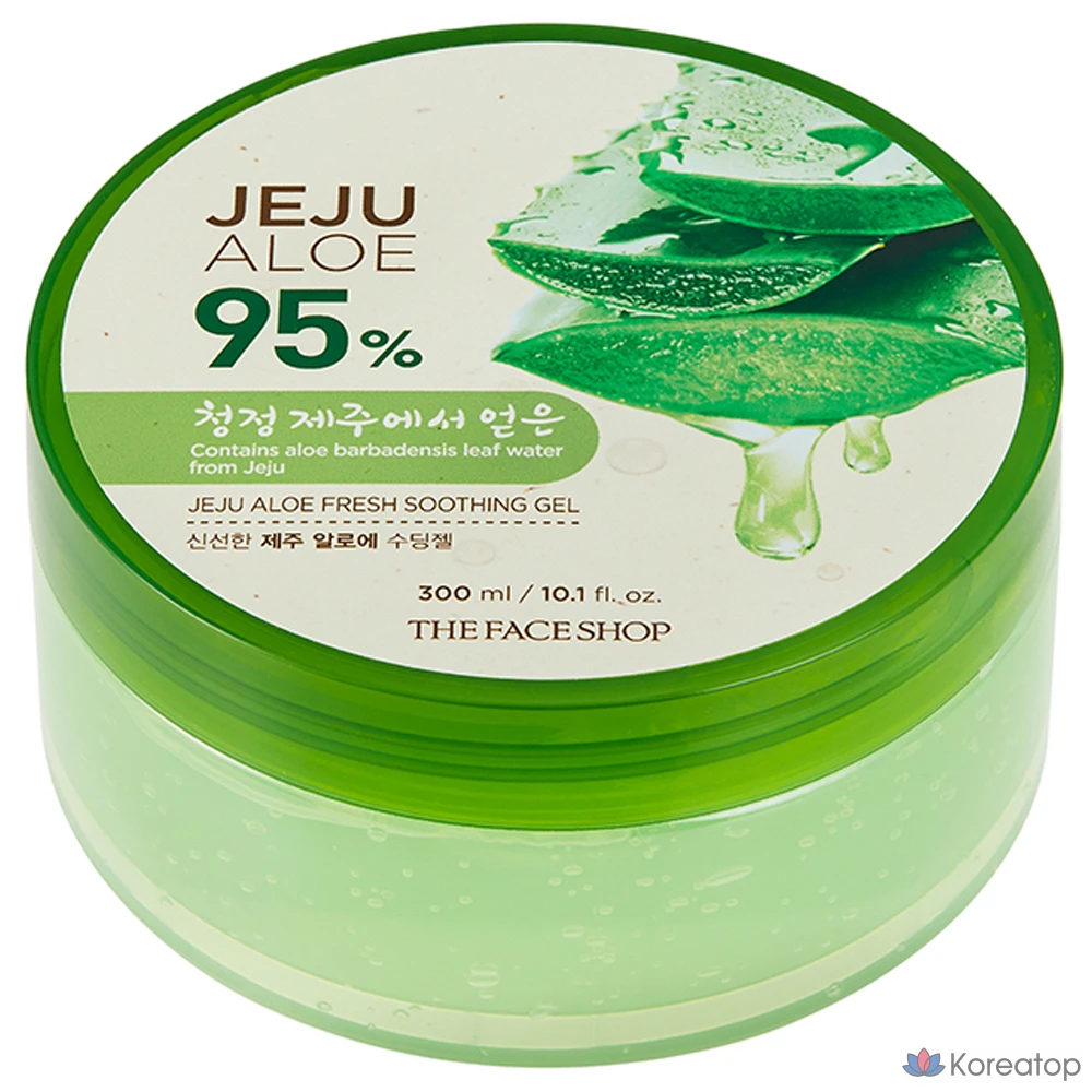 Успокаивающий гель с алоэ вера The Face Shop Fresh Jeju, 300 мл, 1 шт.