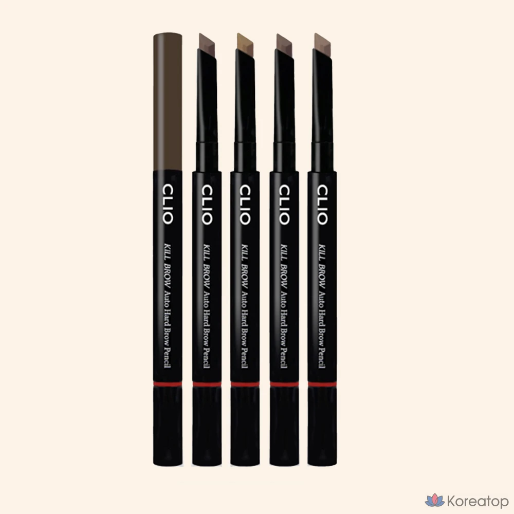 Карандаш для бровей Clio Kill Brow Auto Hard Brow Pencil 0.31 г, 002 светло-коричневый, 1 шт.