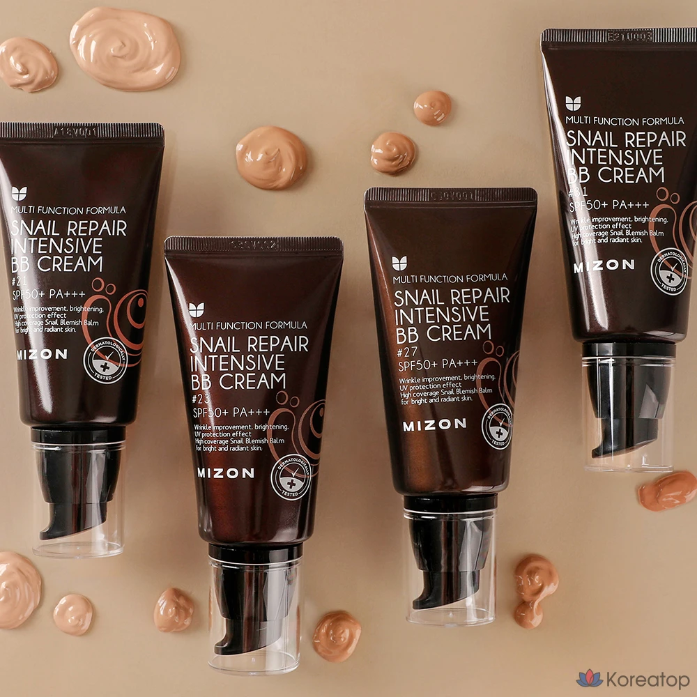 Интенсивный BB-крем Mizon Snail Repair SPF50+ PA+++, Интенсивный BB-крем Snail Repair № 21, 1 шт.