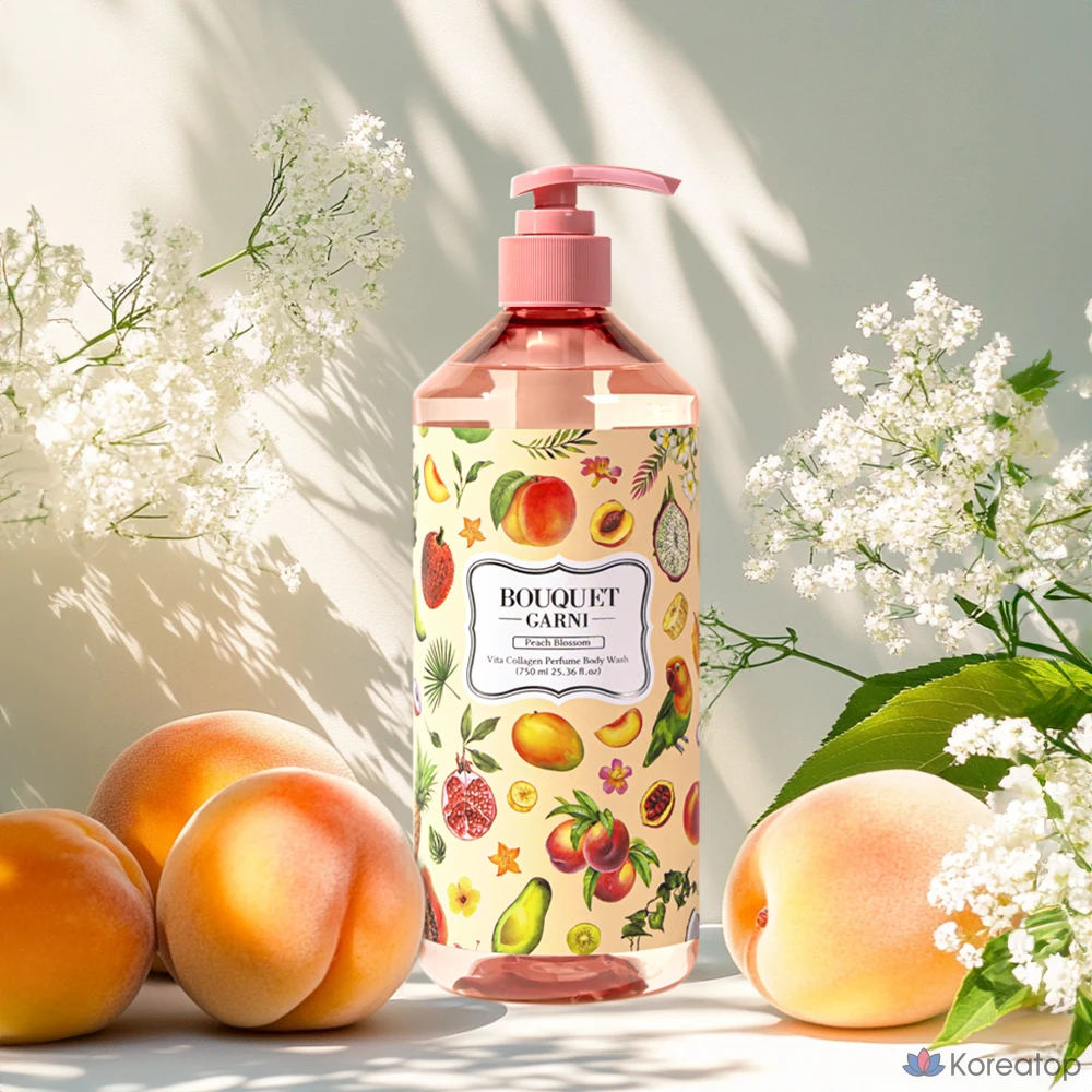 Гель для душа Bouquet Garni Vita Collagen с ароматом персикового цветка, 750 мл, 1 шт.