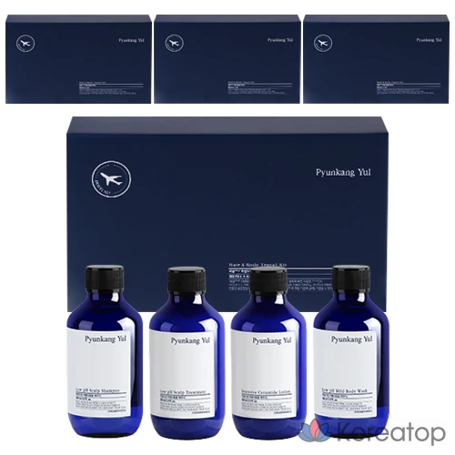 Дорожный набор для ухода за волосами и телом Pyungangyul, 4 предмета, 4 комплекта