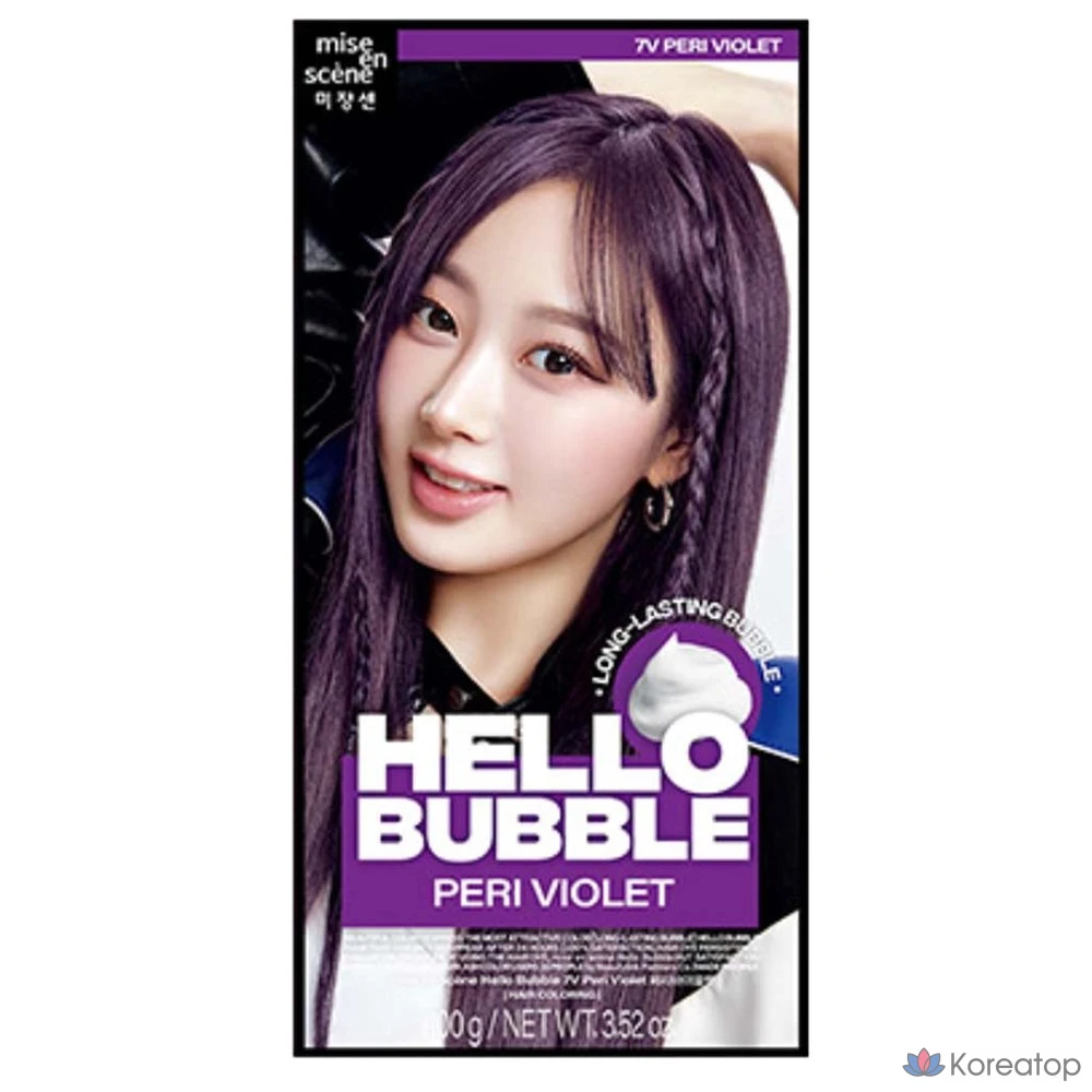 Краска для волос Mise en Scene Hello Bubble, оттенок 7V Peri Violet, 1 шт.