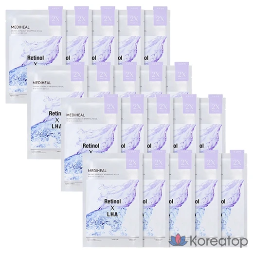 Обертывающая маска Mediheal Derma Synergy для сужения пор и повышения их эластичности, 10 штук, 2 упаковки.