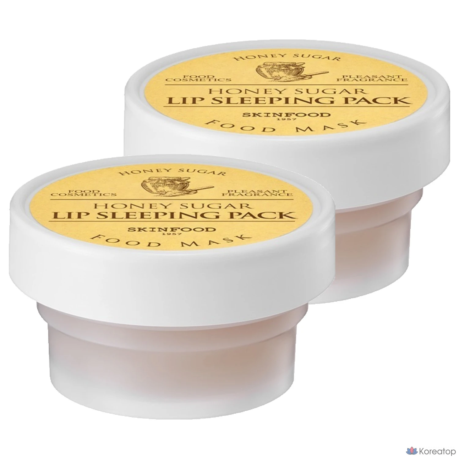 Skinfood Honey Sugar Food Lip Mask Sleeping Pack Honey Scent, 21g, 1 Pack, 2 Pack