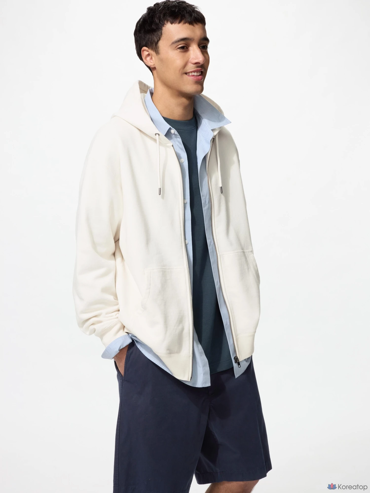 Парка на молнии Uniqlo Sweat Full-Zip Parka